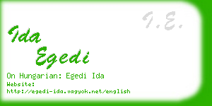 ida egedi business card